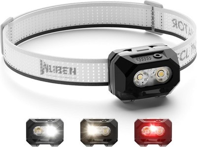 WUBEN H4 LED Headlamp Rechargeable, 800 Lumens Super Bright Head lamp, Black 