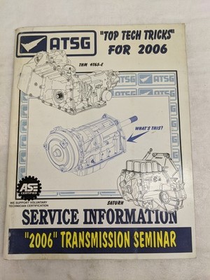 2006 ATSG Transmision Service Information Top Tech Tricks Manual Catalog    TF