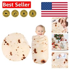 Adorable Baby Burrito Blanket - Soft Flannel Tortilla Swaddle for Babies 36-Inch