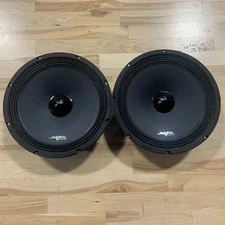 (2) USED SKAR AUDIO NPX10-8 10" 500 WATT MAX 8 OHM NEODYMIUM MID-RANGE SPEAKERS