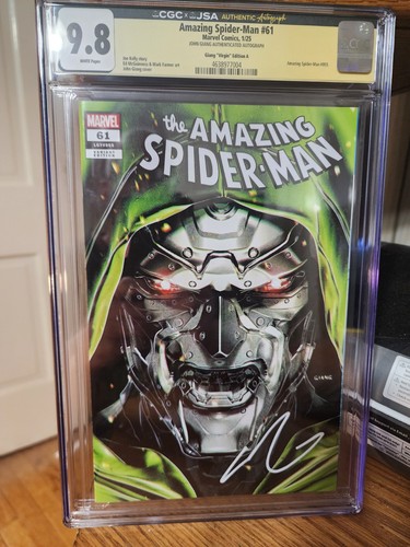 Amazing Spider-Man #61 CGC SS 9.8 John Giang Trade. *AUTO