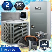 ACiQ 2 Ton 15.2 Central Inverter AC Heat Pump Split System Kit, R32 Right/Upflow