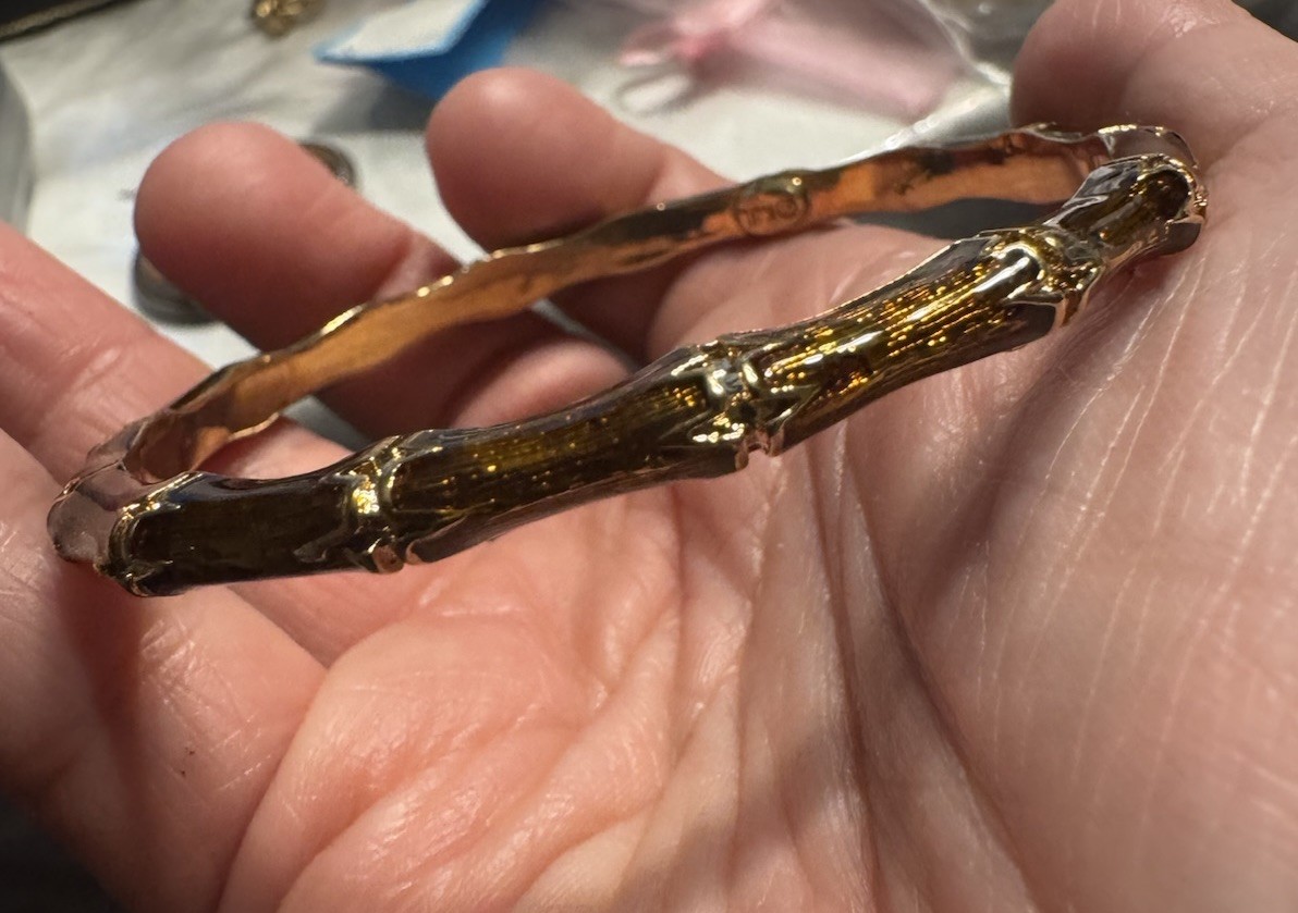 Vtg Kenneth Jay Lane KJL Enamel Bangle Bracelet - image 4