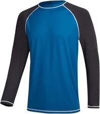 Men's Long Sleeve Swim Shirts Rashguard UPF 50 UV Sun