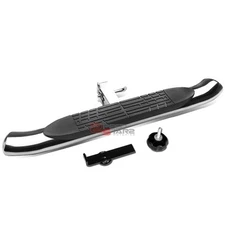 37"x 4"OVAL 2"RECEIVER CHROME TRAILER TOWING TAILGATE/HITCH COVER STEP BAR/PEDAL