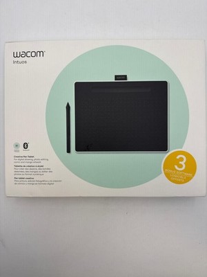 Wacom Intuos Medium Bluetooth Graphics Tablet, 4 ExpressKeys, Mac/PC - Pistachio