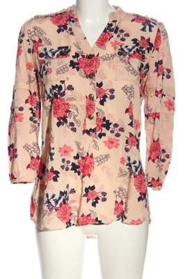 MATILDA JANE Langarmhemd Damen Hemd Gr. DE 36 nude-rot-schwarz Casual-Look