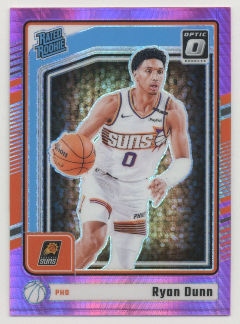 Ryan Dunn 2024-25 Donruss Optic Pink Hyper Prizm RC Rated Rookie #279 Phoenix