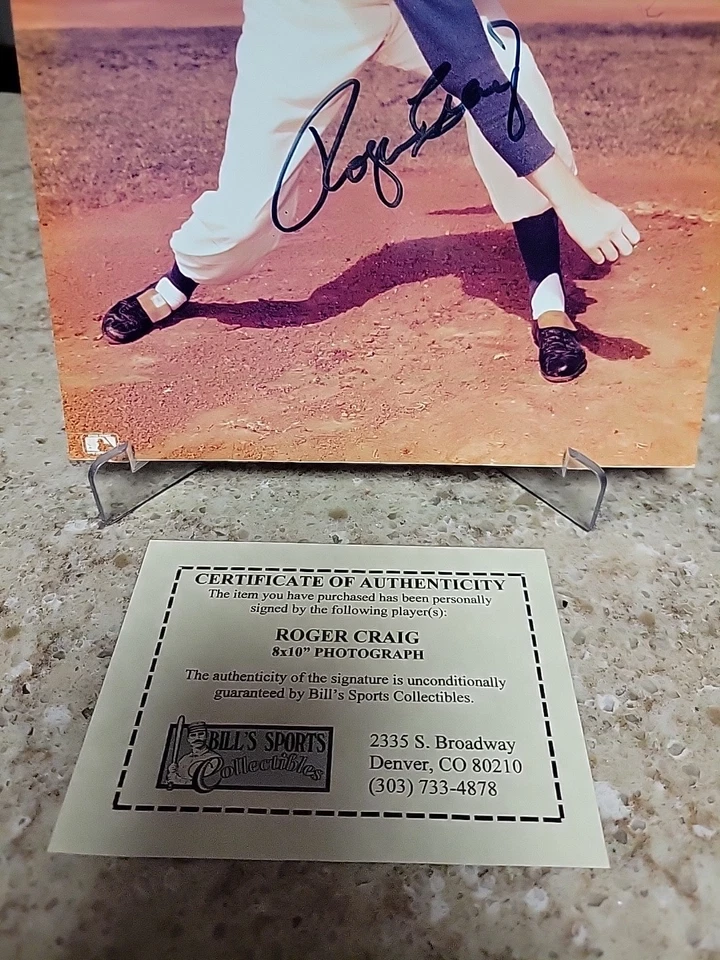 Roger Craig Baseball Signed Autograph 8X10 Photo-Dodgers W/COA  - Image 2 of 2