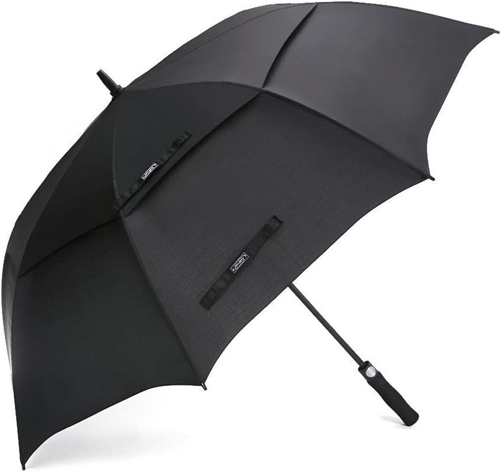 55 Inch Golf Umbrella Windproof Double Canopy Extra Large Oversize Automatic Ope