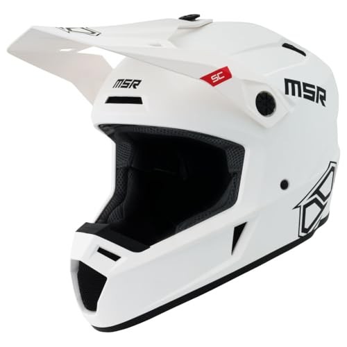 MSR&trade; SC Range Dirt Bike Motocross Helmet Medium Matte White
