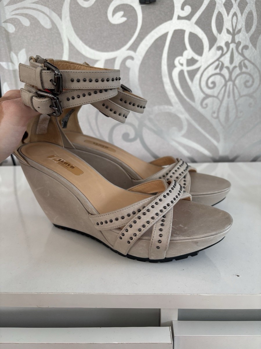 Lloyd Germany Women's Stone Colour Wedges Size /37 Leather Upper
