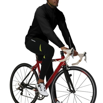 Men's Winter Cycling Jacket Windproof Waterproof Soft Shell With Reflective 2T7P