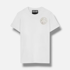Versace Jeans Couture Men's White Cotton Logo Print T-Shirt Top Size L