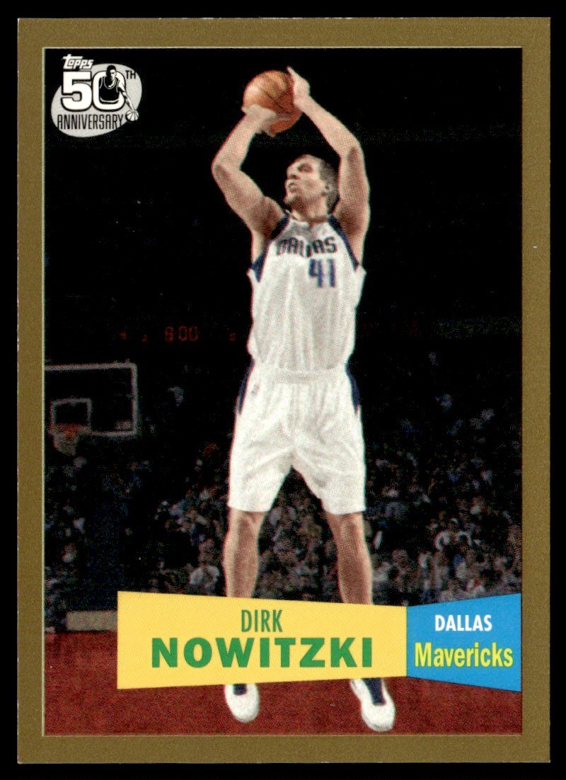 2007-08 Topps Gold Dirk Nowitzki 1043/2007 Dallas Mavericks #41
