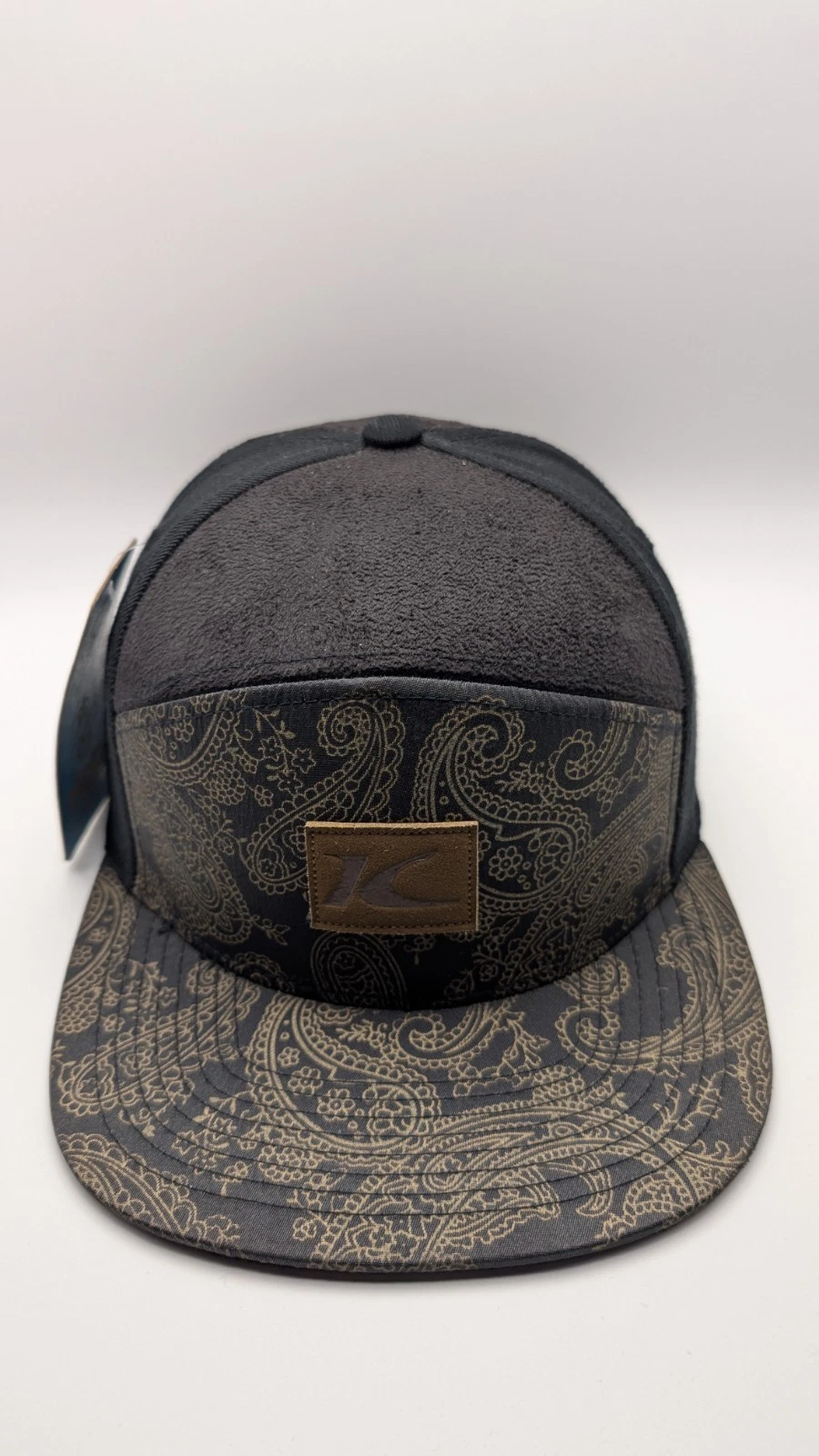 Casquette King Apparel Reign Supreme Contrat Paisley bord plat 6 panneaux NEUVE AVEC ÉTIQUETTES