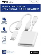 Vivitar Mobile SD and MicroSD Universal Card Reader White MOV4016 - White