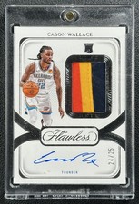 CASON WALLACE 2023-24 PANINI FLAWLESS ROOKIE SIGNATURE PRIME GU PATCH AUTO 24/25