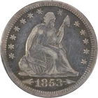 1853 Liberty Seated Silver Quarter Arrows and Rays VF Uncertified #319