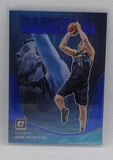 2022-23 Optic Dirk Nowitzki Raining 3s Blue Prizm #ed 44/49 Mavericks