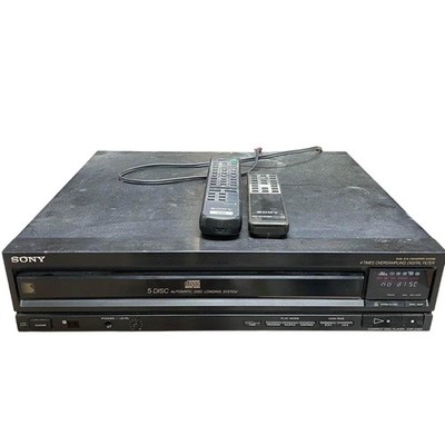VINTAGE Sony Model CDP C500 5 Disc CD Changer & Remote - HN