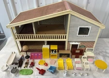 Vintage Barton Caroline's Home 1970s Dollhouse 1:16 3/4 Scale 2 Story Furnished
