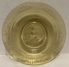 1930's Vintage 7 3/4" Federal Glass Amber Depression Glass Flat Soup Bowl