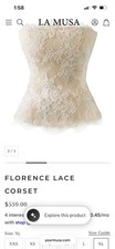 New LA MUSA Florence Lace Corset Size Small