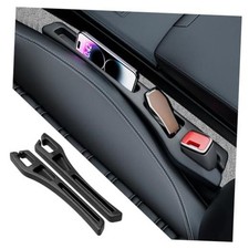 2PCS Car Seat Gap Filler Organizer,2 in 1 Car Gap Filler   Black