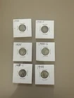 1938-1945 Mercury Dimes 90% Silver Lot of 6 Coins
