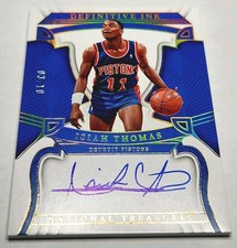 Isiah Thomas NT Definitive Ink Auto /10 Gold Pistons HOF SSP