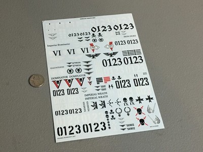 BAGE TRANSFERS TRANSFER WARHAMMER 40K IG IMPERIAL GUARD BANEBLADE GW