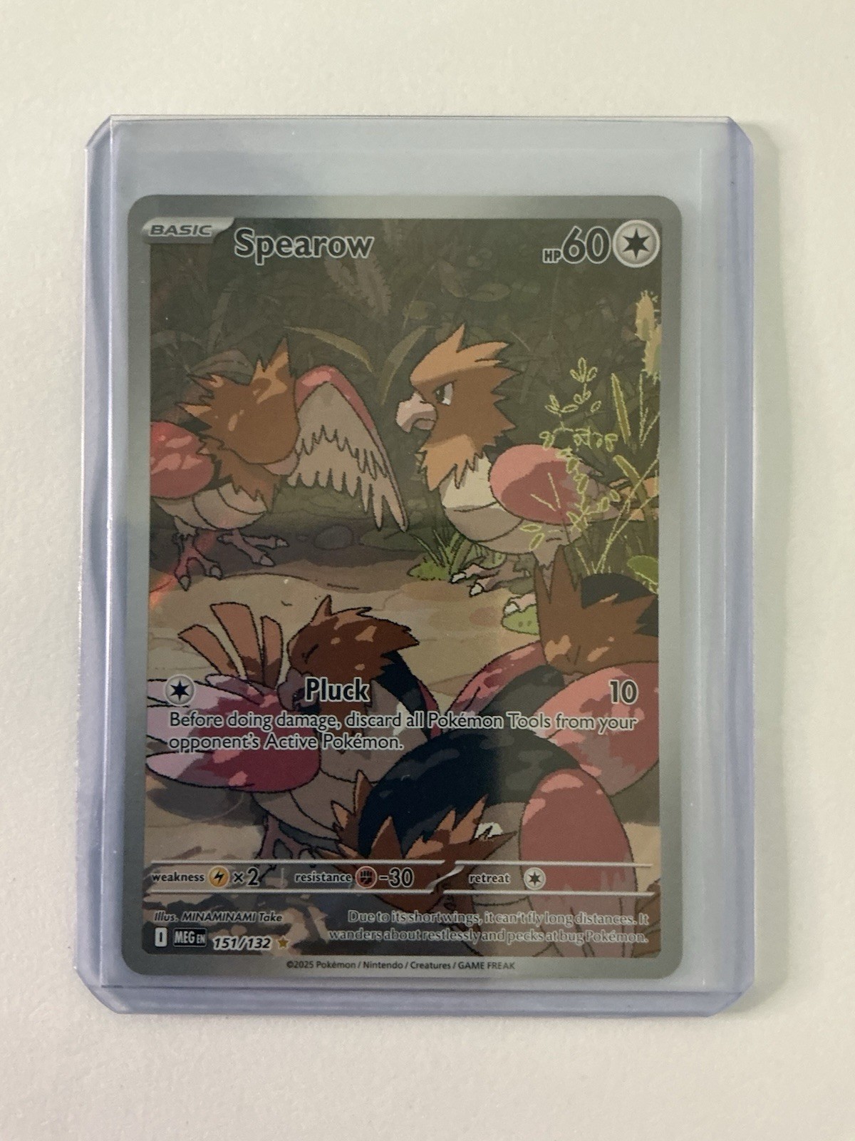 Spearow 151/132 Illustration Rare Mega Evolution Pokémon TCG NM