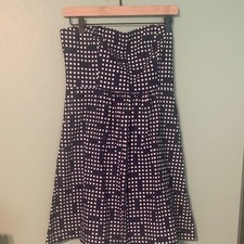 GAP Navy and White Polka Dot Midi Dress