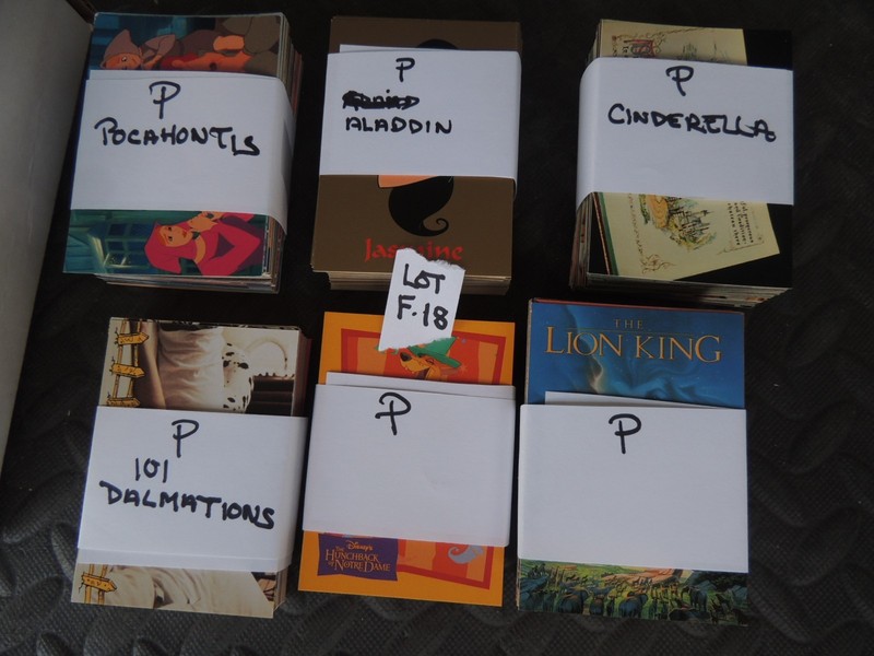 DISNEY TRADING CARD BOX LOT F-18 POCAHONTAS 101 DALMATIONS SNOW WHITE + C-PICS