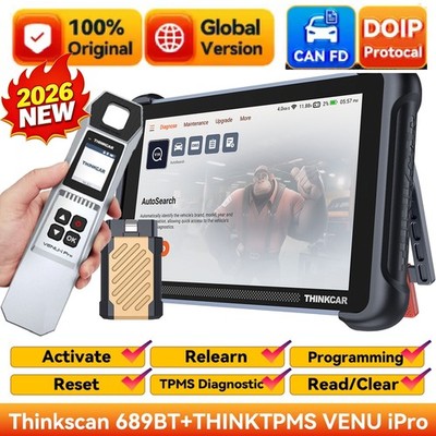 ThinkScan 689BT Car Diagnostic Tool Bidirectional OBD2 Scanner ECU CODING + TPMS