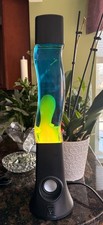 Tzumi LED Lava Lamp Blue Green Bluetooth Speaker Used Great Condition