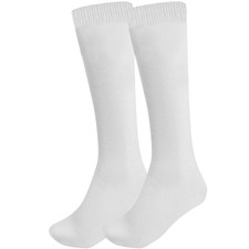 Ladies Girls Knee High Socks Long Length Soft Cotton Solid Colour 3 Pairs 