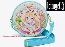 Bolso Bandolera LOUNGEFLY Disney Alicia en el País de las Maravillas Doodle Circle ¡NUEVO!
