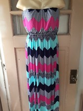 Three Pink Hearts Woman's Strapless Maxi Dress Size Small