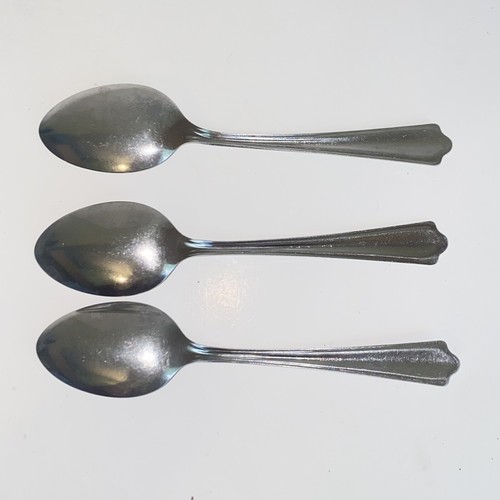 Vintage Diamond Silver Co DSC5 Stainless Steel Oval Soup Spoon Set of 3 - Picture 8 of 9