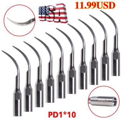 10 Dental Ultrasonic Piezo Scaling Perio Tip Fit DTE Satelec Handpiece tips PD1