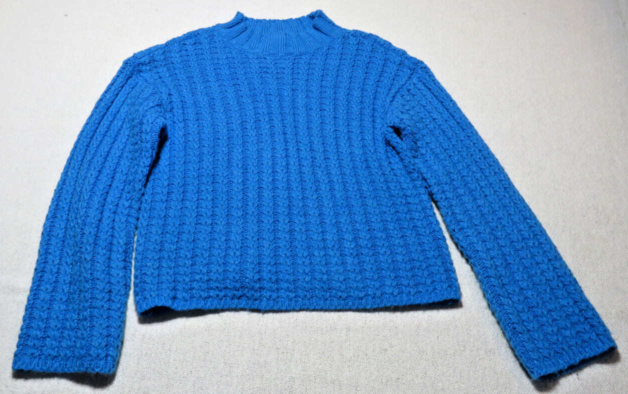 Sweater Bright Blue Pullover Wide Crewneck Women's Med By ST. JOHN'S BAY
