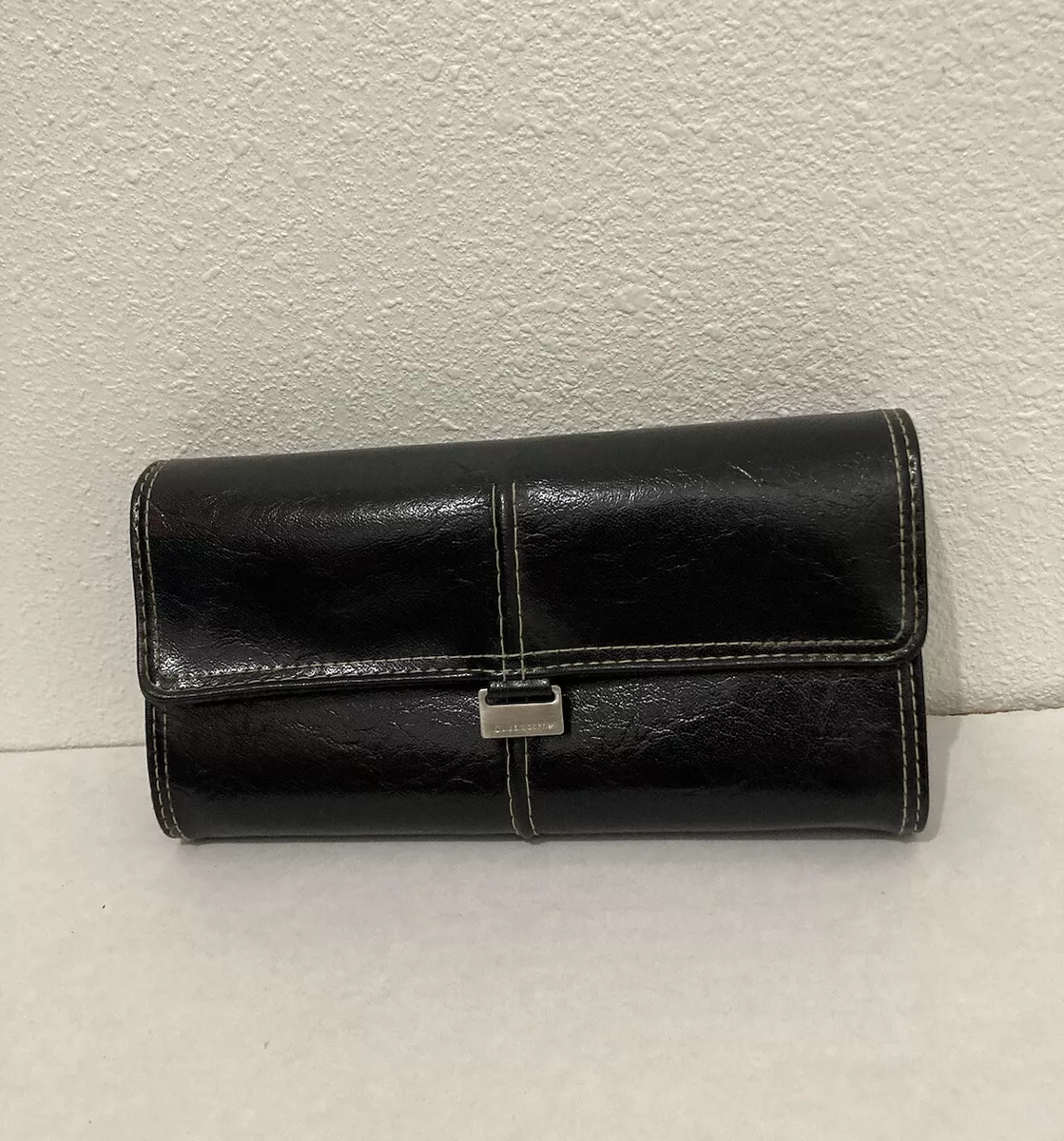 Liz Claiborne Black Medium Wallet checkbook insert dividers zipper  compartment | eBay