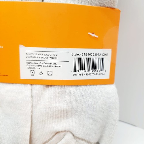 TIMBERLAND PERFORMANCE CUSHIONED CREW SOCKS MEN'S 5 PAIRS IVORY/CRUDE SIZE 9-12 - Picture 5 of 6