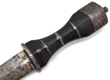 ANTIQUE VERY RARE RENAISSANCE ERA SCOTTISH DIRK DAGGER, BLACKWOOD & IRON MOUNTS.