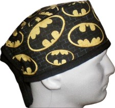 DC Comics Batman Brick Black Scrub Hat Chemo Cap