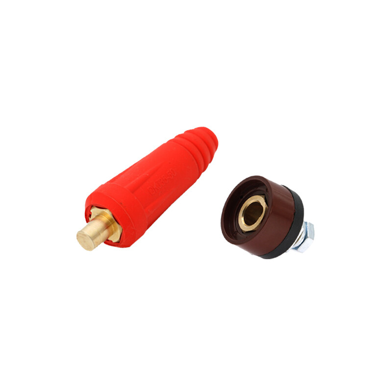 35-50 Dinse Style Male Plug Connector - 1-Pack, Quick Adapter For Welder & Plasma Cutter