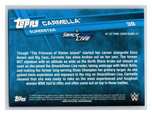 2017 Topps WWE w/ Inserts - Pick One - Fill Your Set - Picture 55 of 197