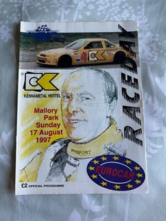 Mallory Park 17 Aug 1997 EUROCAR RACEDAY A4 Official Programme